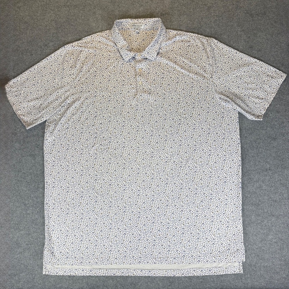 Peter Millar Golf Polo Shirt Men XXL 2XL Summer Comfort Cocktail Martini Novelty